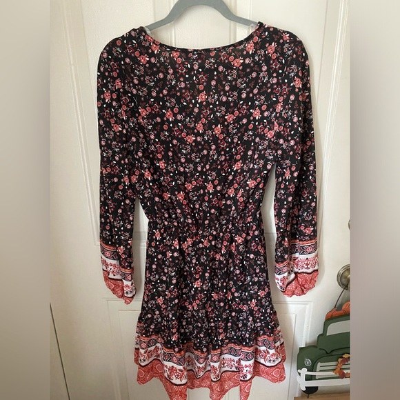 Fall Floral Pinklily Dress size small - Picture 2 of 3